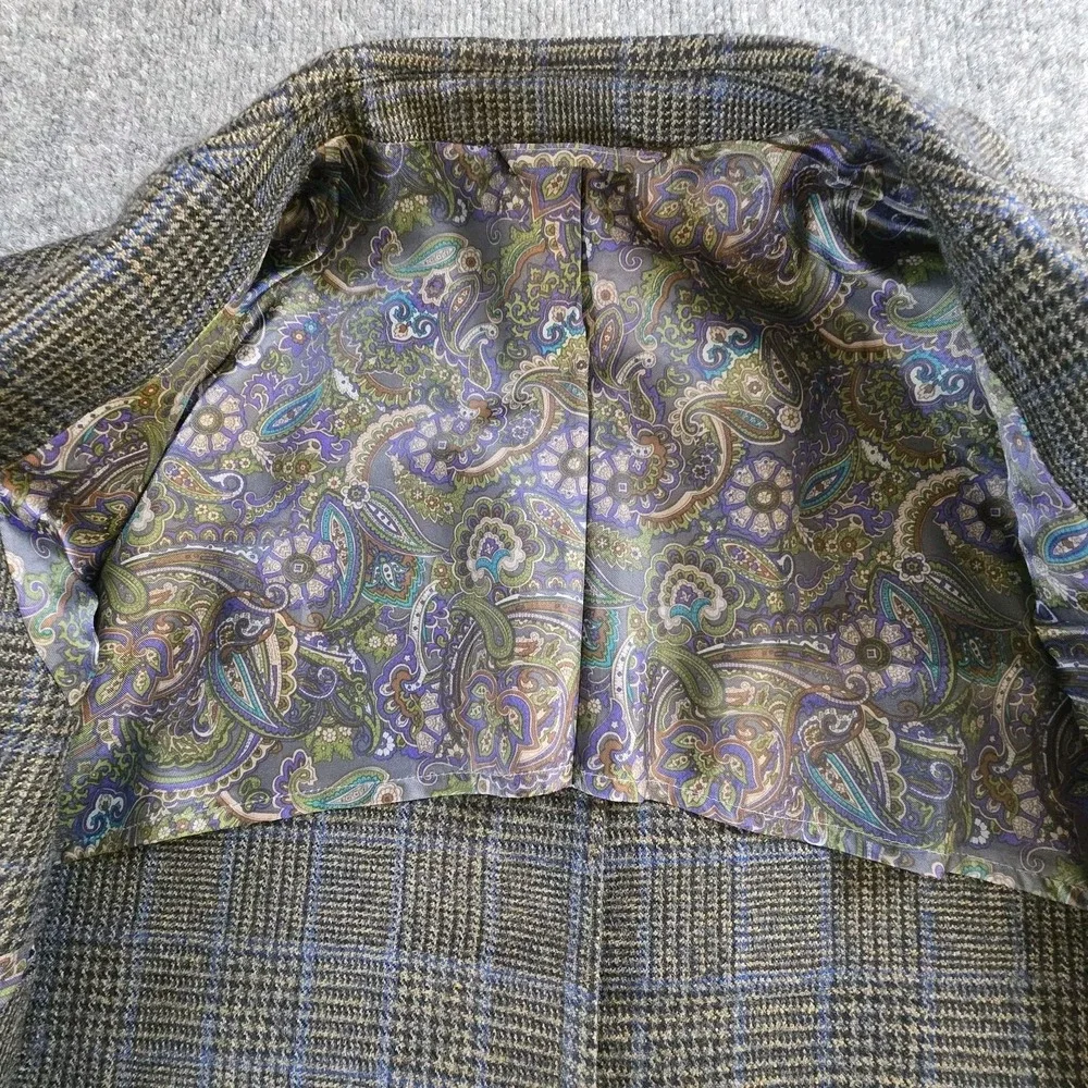 Rubensteins Blazer Mens 42LGray Plaid  Blend (New Orleans)